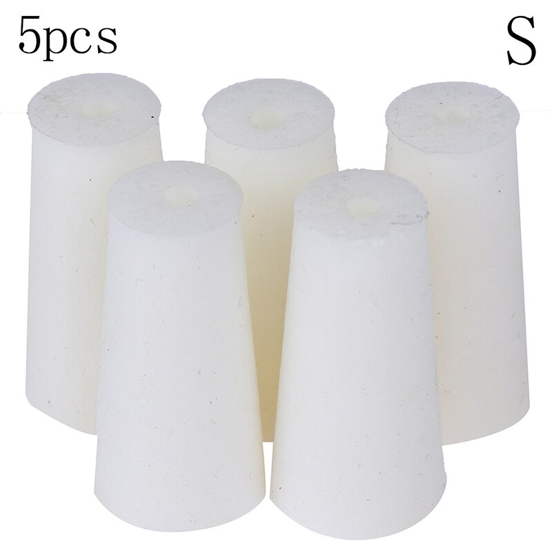 5Pc Lab Silicon Stopper, test Tube Hollow Plug Slicon Stekkers Voor Experiment Diameter 11-15Mm 15-19Mm 17-22mm: Blauw