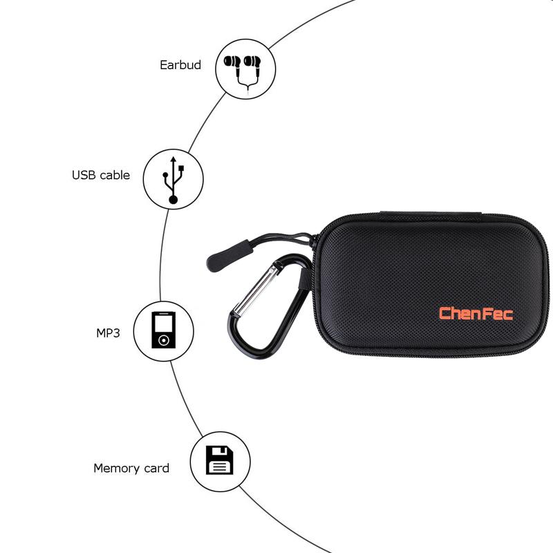 MP3 Player Storage Box, Earphone/Headphone Storage Box, MP3 Player and Headphones Case/ Armbands for RUIZU BENJIE MP3 Player