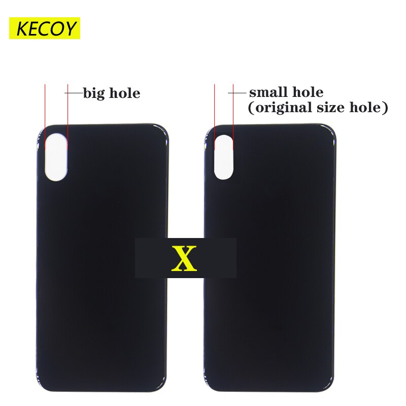 Nowy 1 szt. Tylna szyba do obudowy Iphone X XR czerwona pokrywa baterii wymiana duży otwór i mały otwór i klej + logo