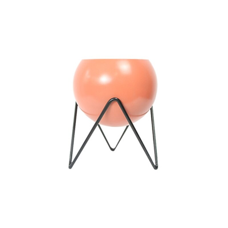 Balcony Round Flower Pot Basket Iron Railing Fence Hanging Potted Plant Rack Planter Stand Holder Garden Decoration: OR02