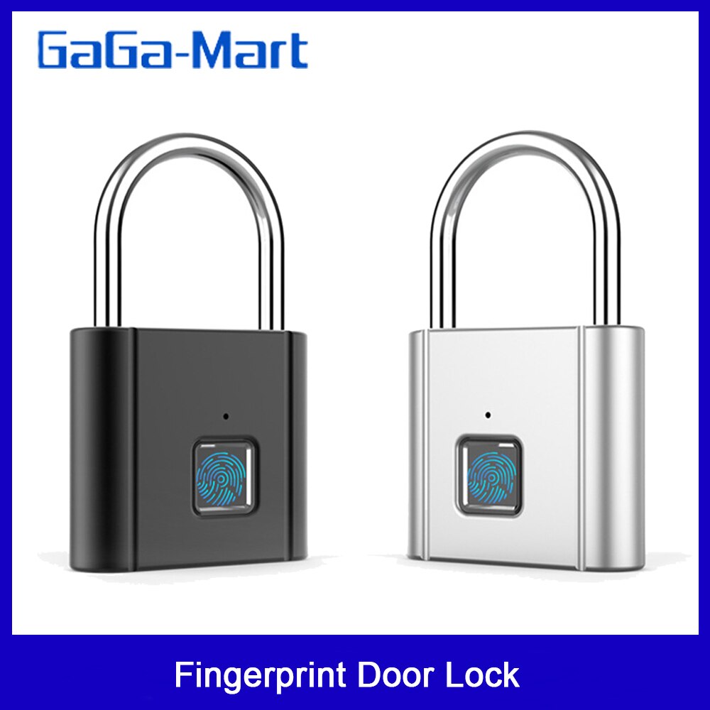 Keyless Smartlock Quick Unlock Fingerprint Door Lock Safe USB Zinc Alloy Anti Theft Lock Home Secure Safety Padlock