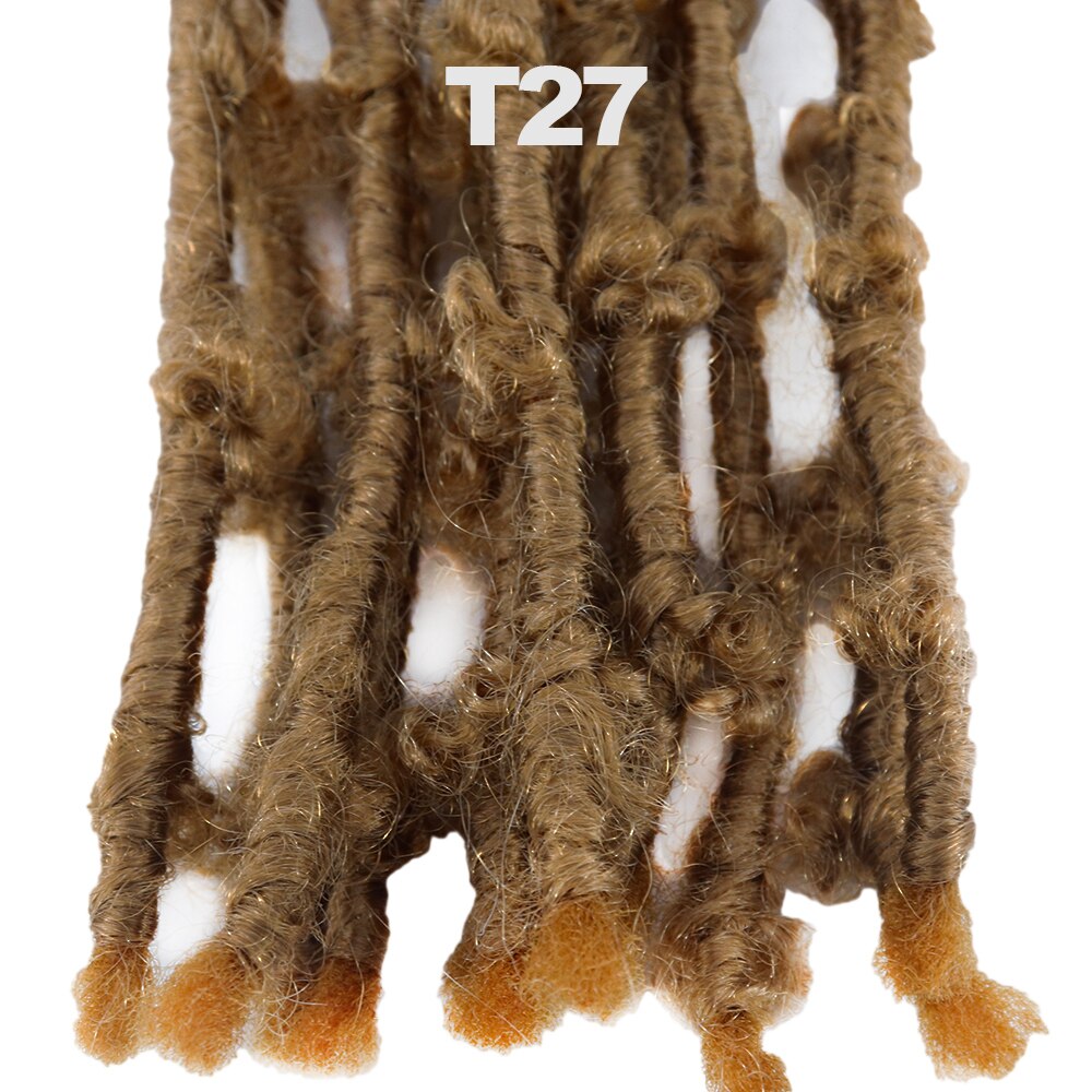 LISI GIRL Butterfly Lock Crochet 12 Inch Soft Faux Crochet Knitting Butterfly Twisted Braided Hair Synthetic Hair Extension: 1B/27HL