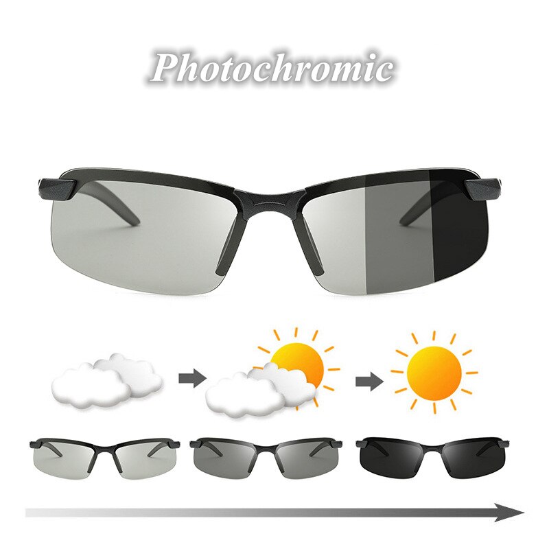 Photochromic Lens Driver Goggles Anti-glare Anti-UV Night Enhanced Light Glasses Sunglasses Goggles Car Accessor