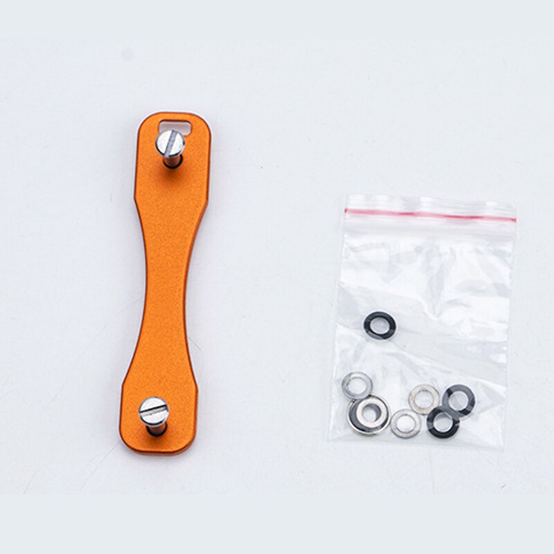 DIY EDC Pocket Sleutel Organiseren Smart Sleutelhanger Portefeuilles Metalen Autosleutels Houder Collector Huishoudster Sleutelhanger Ring Tool: Oranje