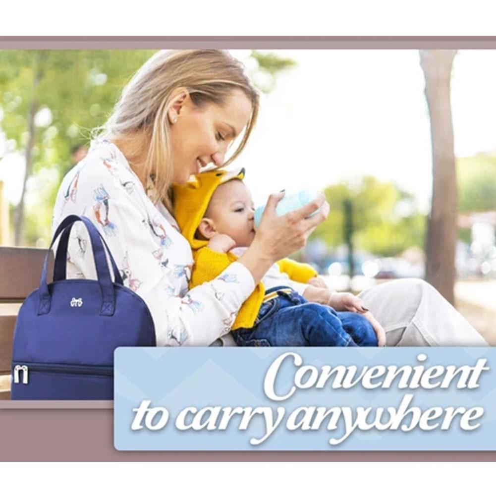 Kawaii Portable Handbag Multi-function Breastfeeding Milk Bag Box Insulation Storage Bag Lunch Double-layer Preservation