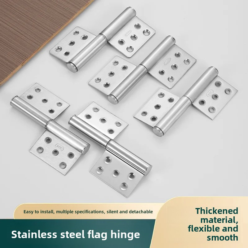 Traditional Flag-Shaped Door Hinges Comprehensive Removable Large Door Hinges Fire Prevention Aluminum Alloy Door Hinges