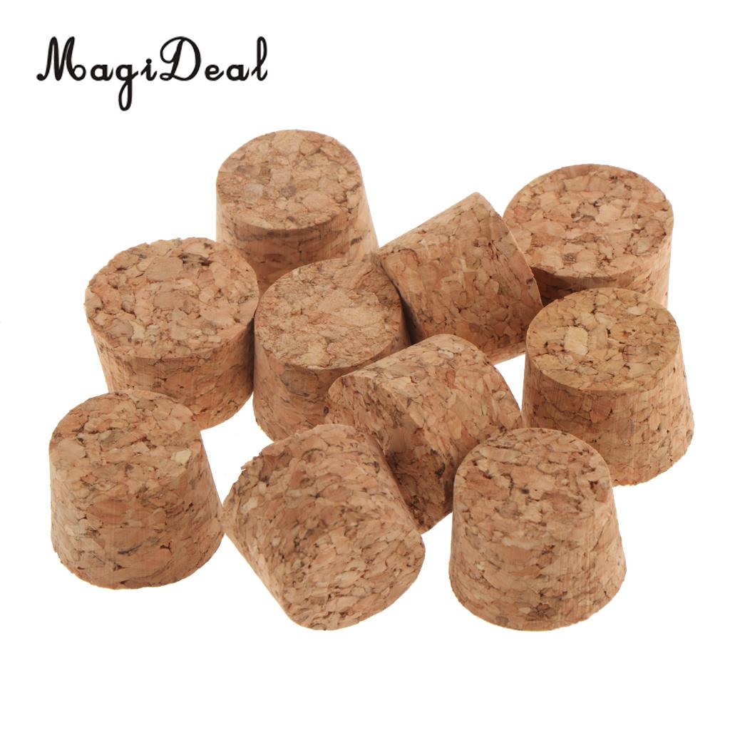 Tapones de corcho cónicos para botellas de vino, tapones de corcho Natural, herramientas de Bar, tamaño a elegir, 10 Uds.: 21 x 18 x 15mm