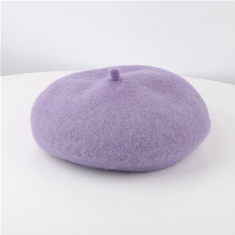 Flickhatt barn vinter yllehatt knoppar keps flickor cany color hatt flickor vintermössa: Ljuslila