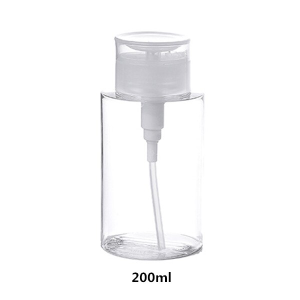 PURDORED 1 Pc 100/150/200 Ml Empty Press BottleTravel Push Bottle Dispenser Clear Makeup Remover Bottles Water Liquid Bottle: 200 ml