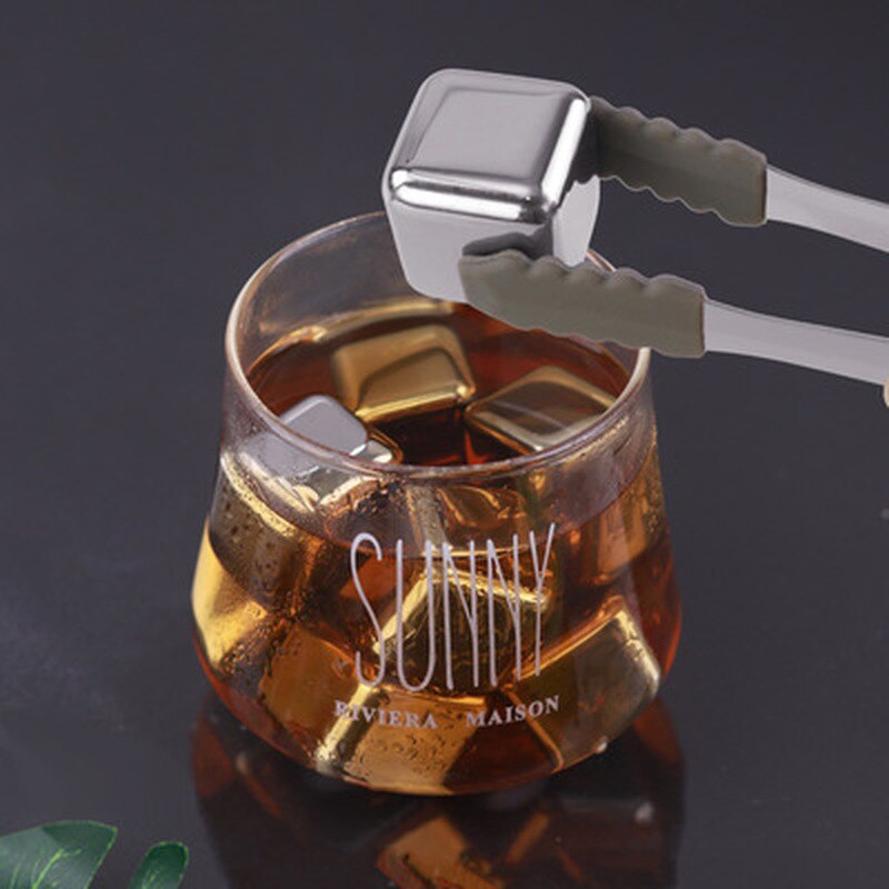 Wiskey Beer Cooler Ice Rocks High Stainless Steel Ice Cubes Whiskey Stones Bar Accessories Home Bars