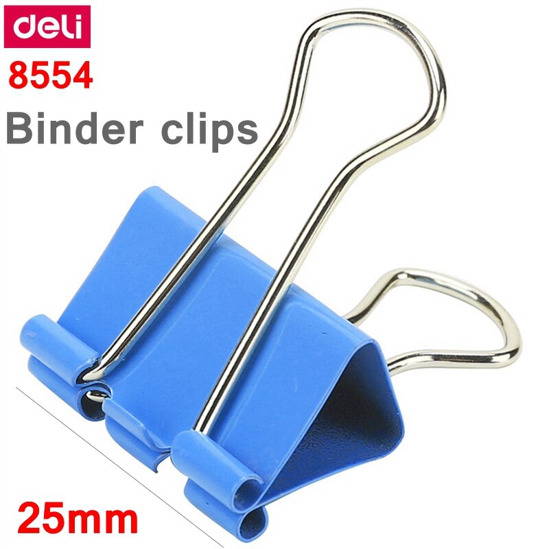 48 Stks/doos Deli 8554 Bindmiddelenklemmen 1 "(25Mm) Kleur Clips Papieren Documenten Clips