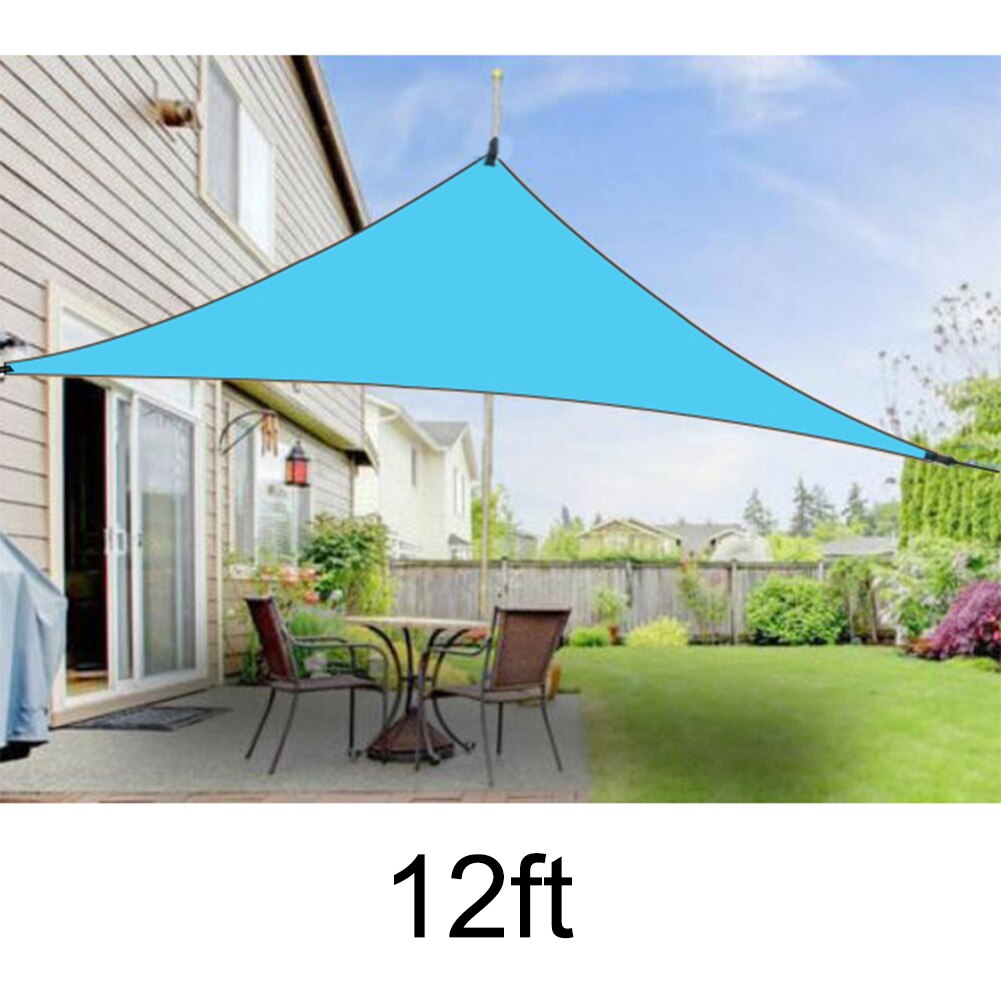 Spot UV Protection Canopy Outdoor Shade Triangular Rainproof Sunproof Awning Hogard: Blue / L