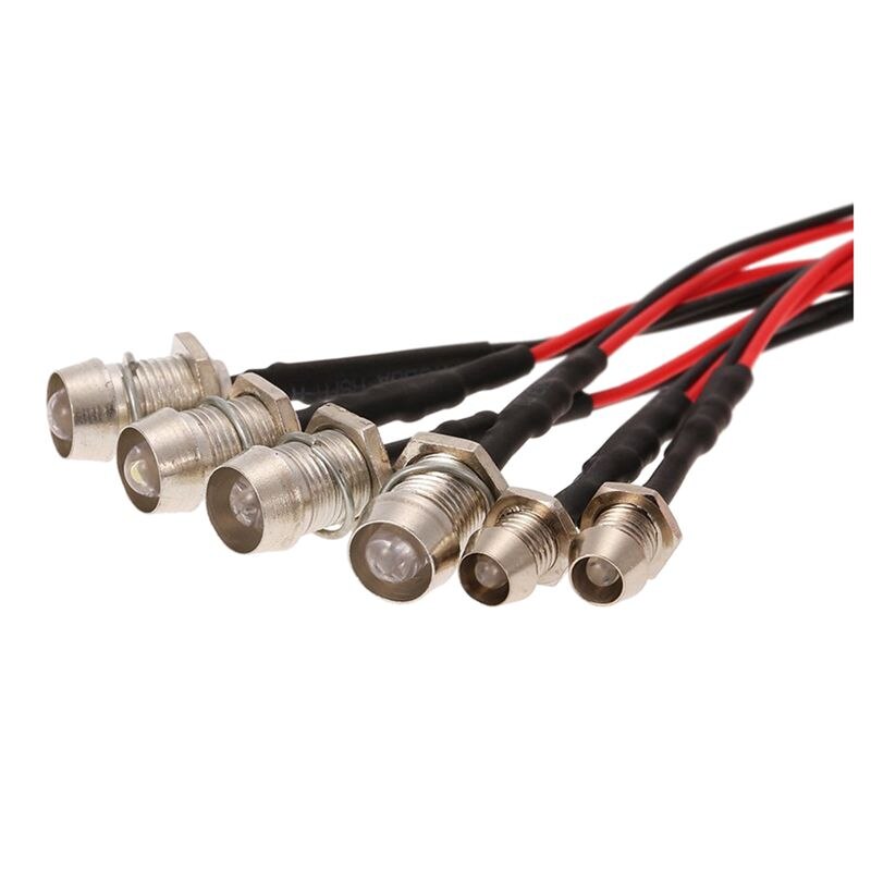 6 LED Licht Bausatz 2 Weiß 2 verrotten 2 Blau für 1/10 1/8 Traxxas HSP SCX10 D90 HPI RC Auto