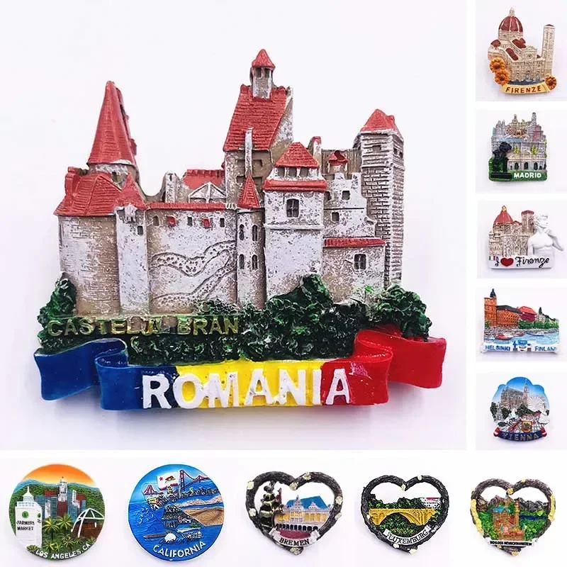 Quaddel Tourismus Kühlschrank Magneten Souvenir Italien Spanien Französisch Dänemark USA Österreich Kanada Australien Norwegen Luxemburg Kühlschrank Aufkleber