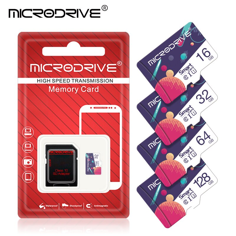 Micro Sd Tf Met Gratis Adapter Microsd-kaart 32Gb 64Gb 128Gb Micro Sd Kaart 8Gb 16gb Geheugenkaart Cartao De Memoria