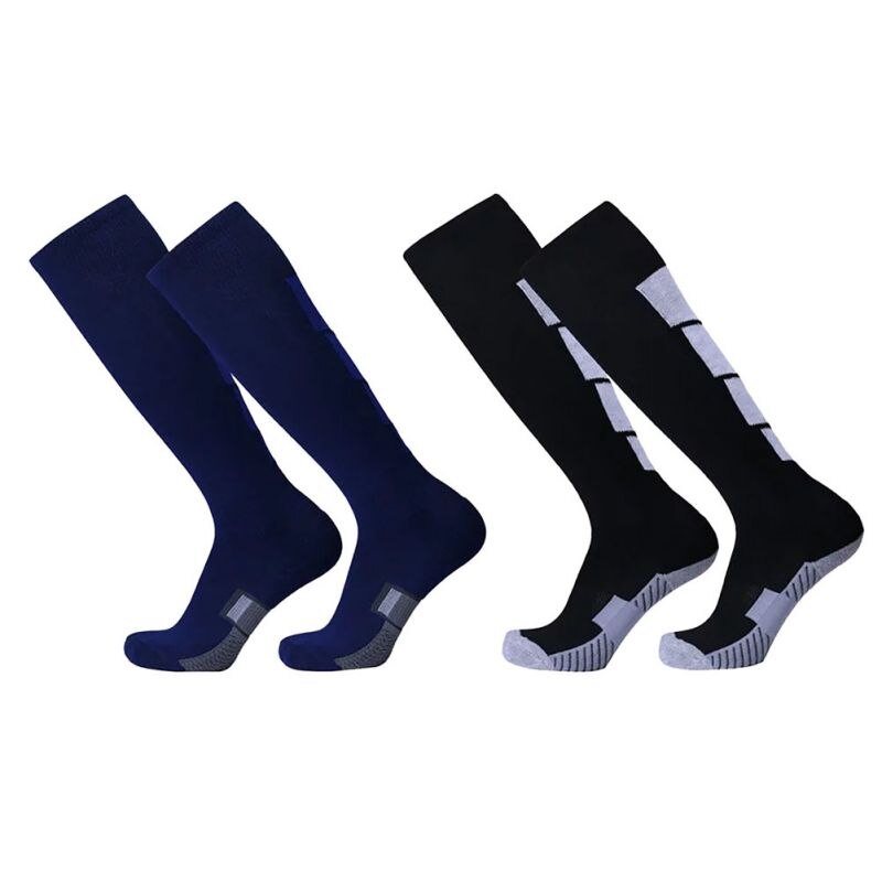 Sport Men Leg Compression Stretch Stockings Comfortable Relief Socks Football Soccer Plain Long Socks Cotton Over Knee High Sock