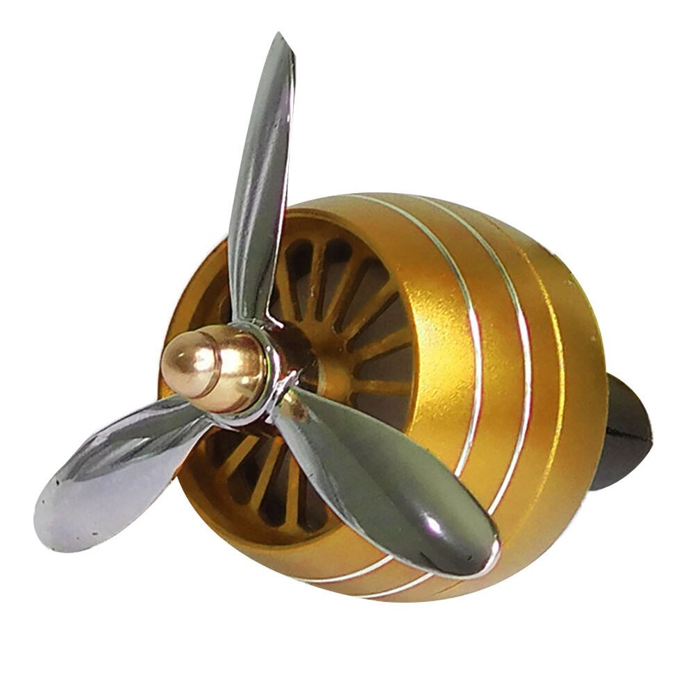 Auto Air Vent Luchtverfrisser Parfum Clip Led Fan Geur Aroma Diffuser Decoratie Fan Auto Decor: Golden