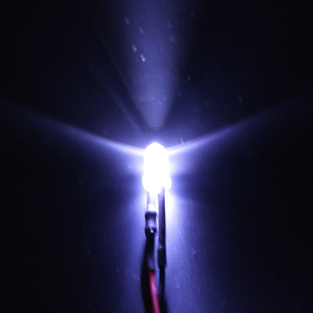 20pcs White /Blue /Green/ Red /Yellow LED Lamp Light Set 20cm Pre Wired 3mm 12V DC L123 model train ho scale railway modeling