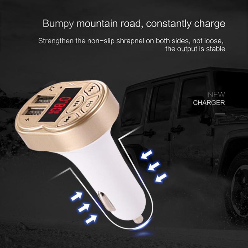 FM Transmitter Bluetooth V4.1 Wireless FM Radio Modulator Car Bluetooth Adapter MP3 Player with Dual USB 5V 3.1A Car Charger