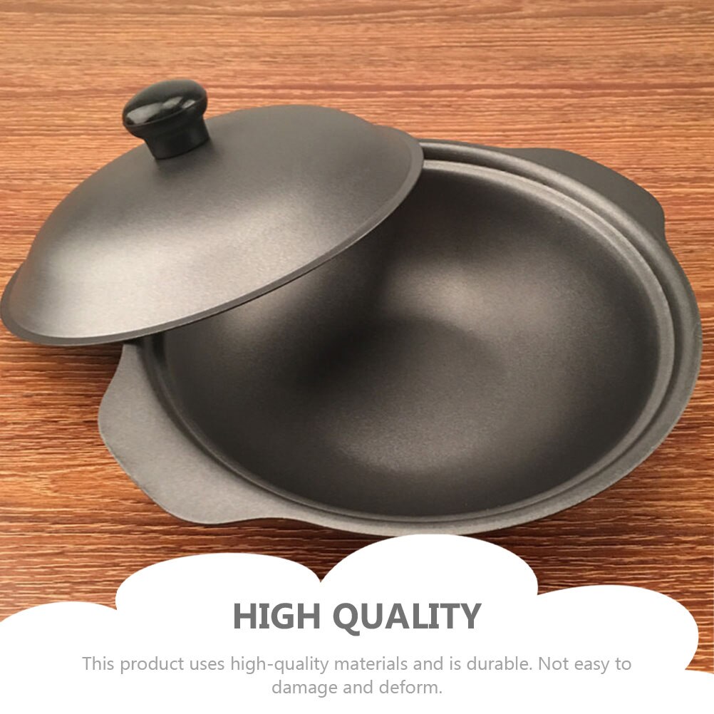1Pc Home Casserole Yellow Braised Chicken Rice Pot Durable Claypot Rice Pot
