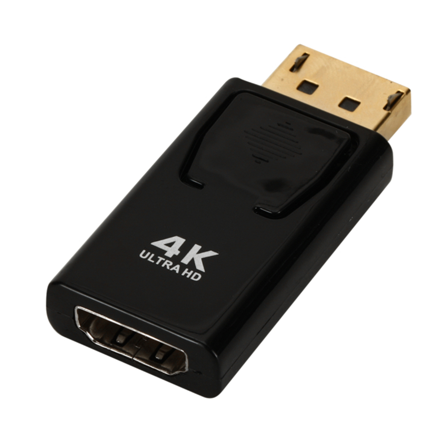 Adapter zgodny z 4K DisplayPort na HDMI męski DP na żeński konwerter kabla kompatybilnego z HDMI Video Audio do projektora HD TV PC: Czerwony