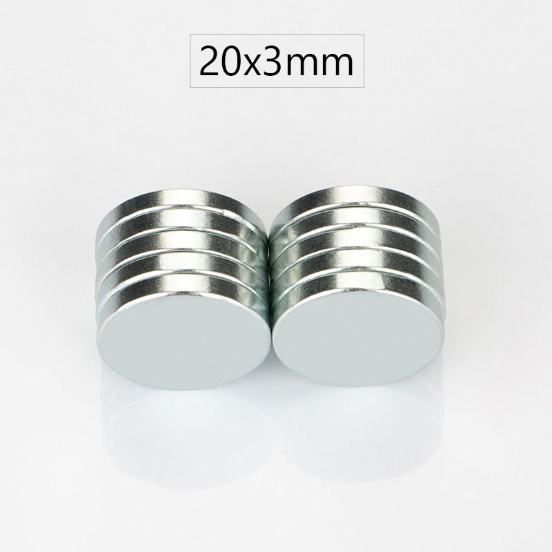 Rkzct 20 x 3 mm myynti pyöreä magneettilevy 20 kpl 30 kpl 50 kpl neodyymimagneetteja tehokas litteä lieriömäinen magneetti koristeluun