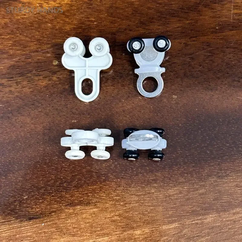 Polia de plástico nano silenciosa para cortina, 80 peças, antiquado, quatro rodas, gancho de roda, acessórios de decoração de janela