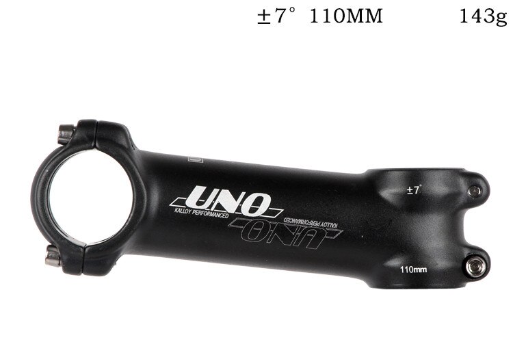 Uno mountainbike stemmtb ultra-let cykel styrestang 7 ° / 17 ° grad af negativ eller plusangle cykelstamme: 7 grad 110mm
