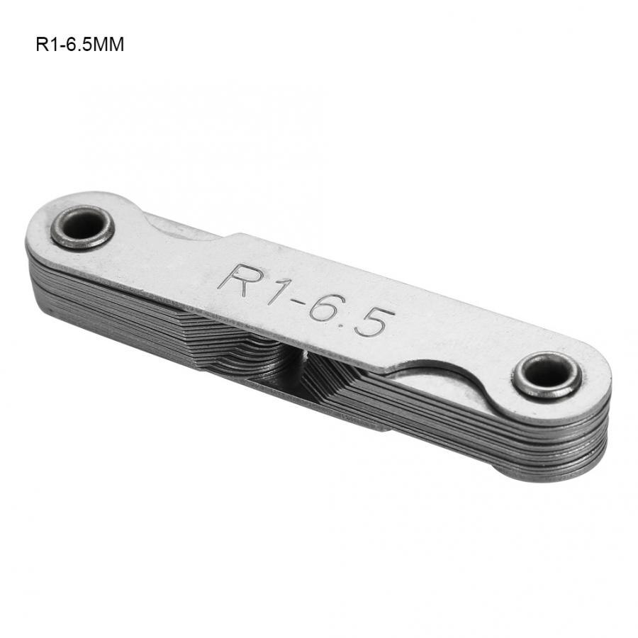 Stainless Steel Radius Fillet Gauge External Internal Concave Convex Measuring Tool R0.3-1.5MM R1-6.5MM R7-14.5MM R15-25MM