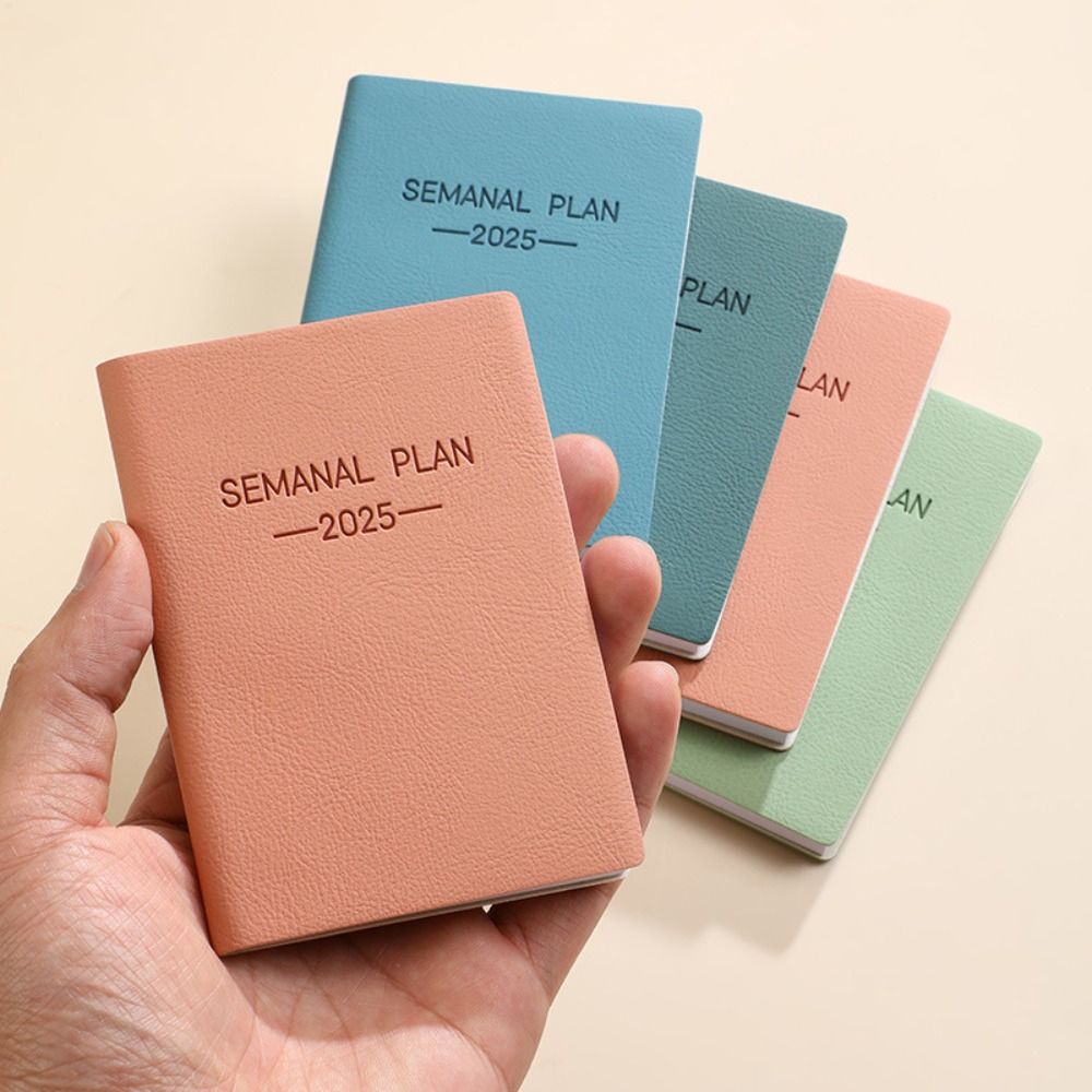 minimalistisch isches a5 2025 Agenda Buch mit Kalender zu tun Liste a5 Notizbuch Spanisch Morandi Farbe 2025 Planer Notizbuch Schul büro
