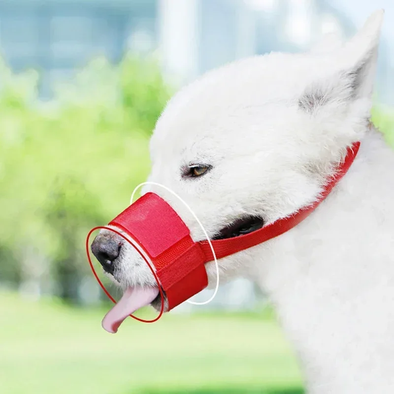 Dog Muzzle Anti-bite Stop Barking Adjusting Straps Mask for Small Dogs Soft Nylon Dog Muzzle Breathable Stop Barking Mouth Cover