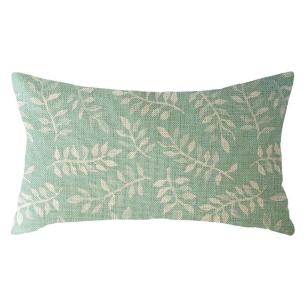 Cojines para sillas, cojines geométricos minimalistas de lino (30cm x 50cm), cojines con estampado de Árbol Verde, decoración del hogar de primavera, cojines