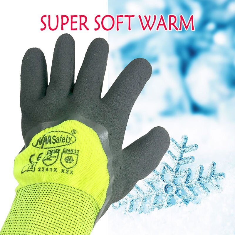 Super Warm Thermische Winter Werk Handschoenen Koude Opslag Anti-Freeze Unisex Slijtage Winddicht Lage Temperatuur Veiligheid Handschoen