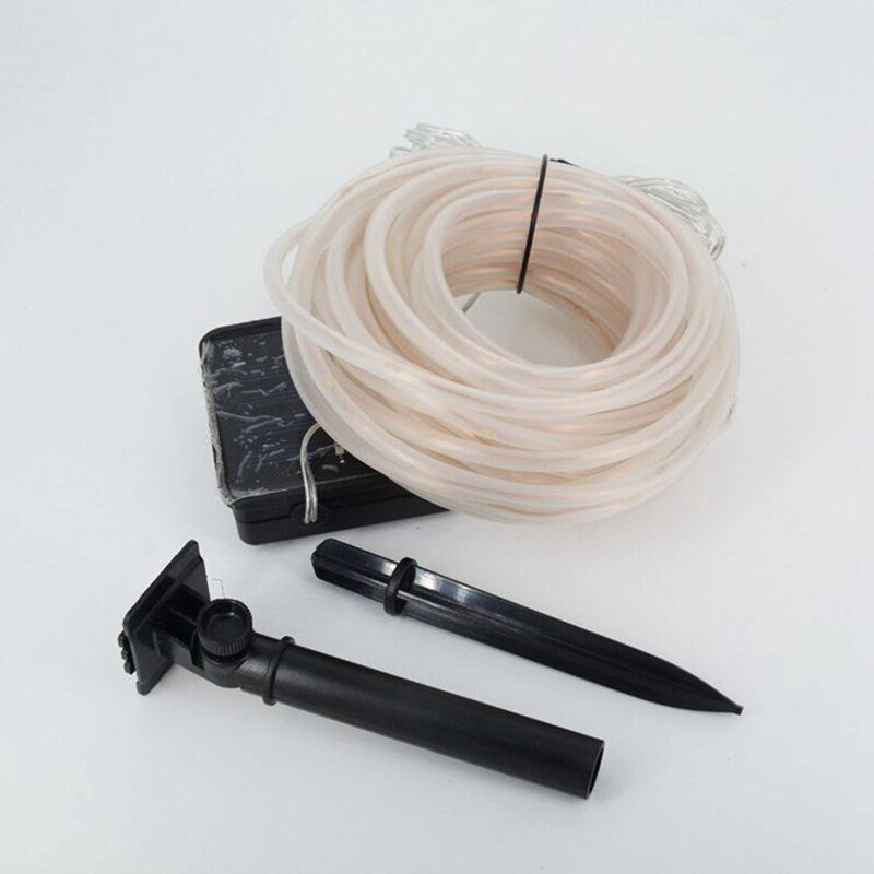 12m x 100 leds tuinverlichting op zonne-energie, touw, buisverlichting, led-lichtsnoer, buitenterras, kerstboom, bruiloft, feestdecoratie