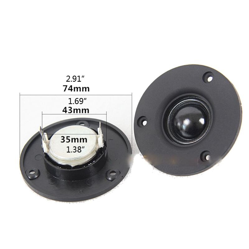Recoil TW380 Bullet Super Tweeters 1.5 Inch Kapton