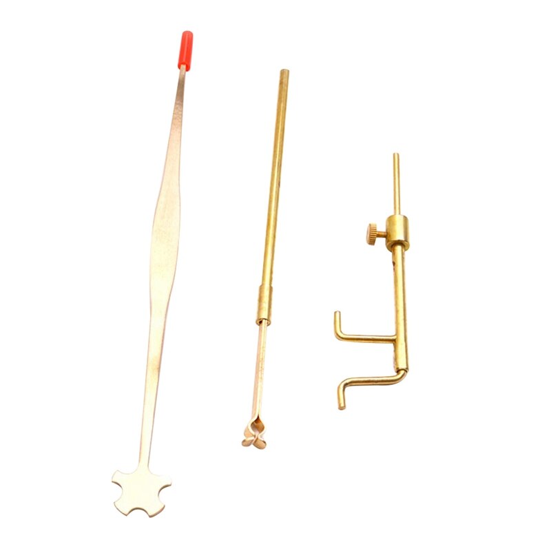 Brass Violin Luthier Tools Kit Set Sound Post Gauge Measurer Retriever Clip Setter Brass for Violin