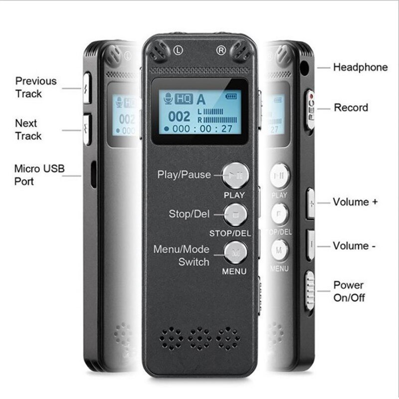 8 GB Voice Recorder USB Dictafoon Digitale Audio Voice Recorder Met WMA/WAV/MP3/OGG Ingebouwde Microfoon