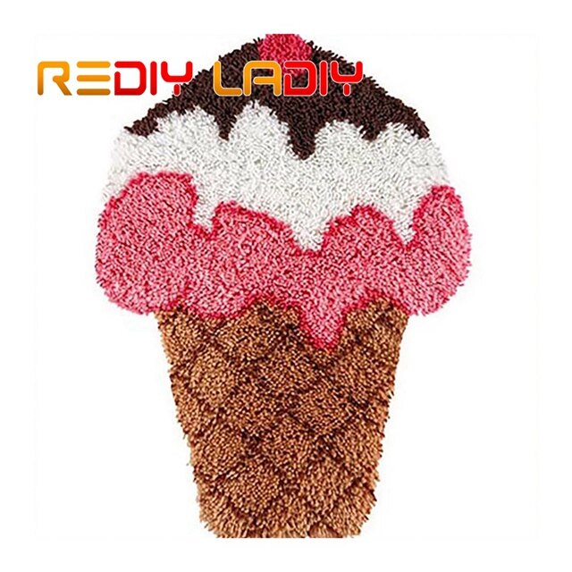 Haakpatroon tapijtpakketten, zuurstokken, liefde, doe-het-zelf, haken, tapijt, kleed, 100%  acrylgaren, kussen, mat, tapijt, jaar, decoratie, kunst en knutselen: Zd393