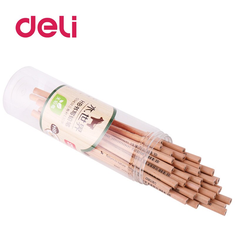 Deli 30 Uds S943 lápiz de madera HB corrección postura estudiante caligrafía todas las clases de autoras lápiz triángulo herramienta de escritura escolar