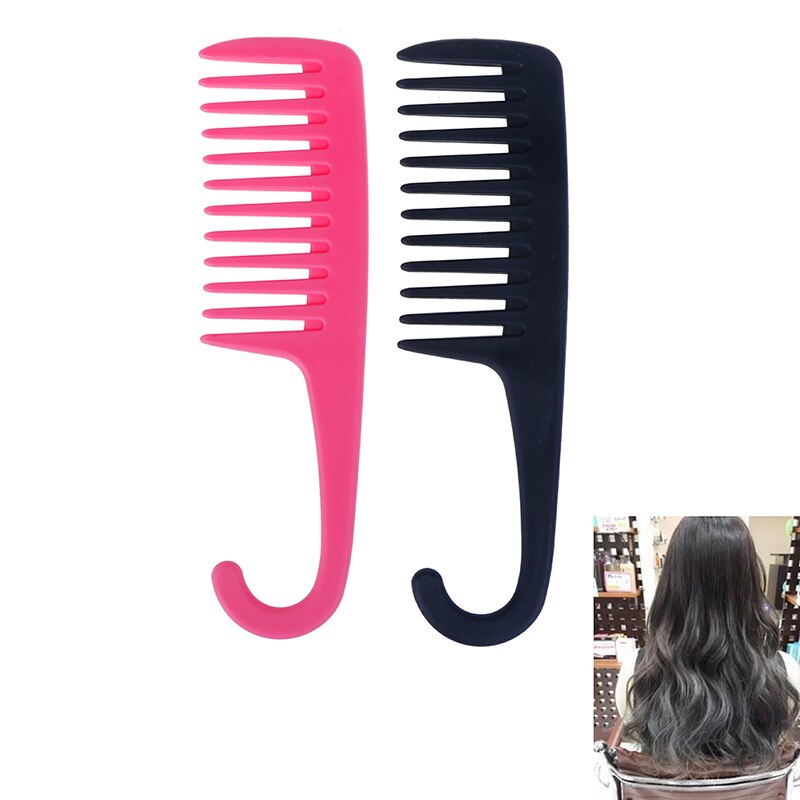 2 Types Portable Black Wide Tooth Comb ABS Plastic... – Grandado