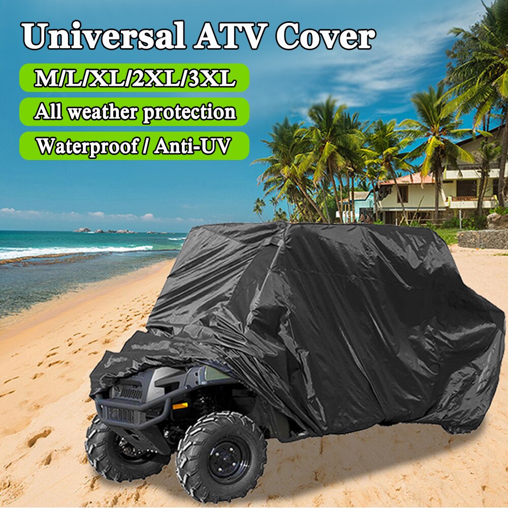 Universal Quad Bike ATV Abdeckung Roller Fahrzeug Regenmantel Wasserdichte Staubdicht Anti-Uv Schutz Für Polaris Regendicht Strand UTV