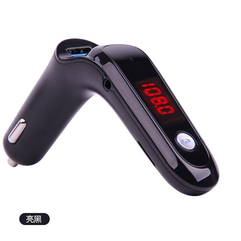 CRA S7 Bluetooth Hands-free Car Kit MP3 Bluetooth Player Bluetooth Hands-free Car Kit MP3 Hands-Free S7 Vehicle-mounted FM Emitt: Classic Black