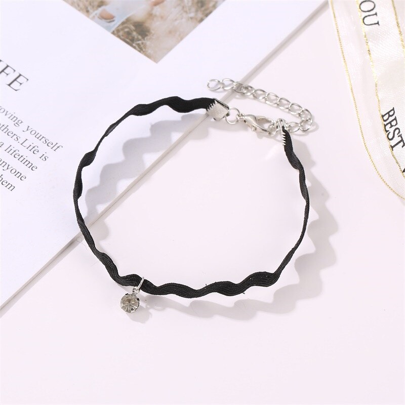 1 Stuk Mode Elegante Sieraden Mode Stijl Kant Kristal Enkelbandje Armband Voor Sexy Vrouwen Meisjes