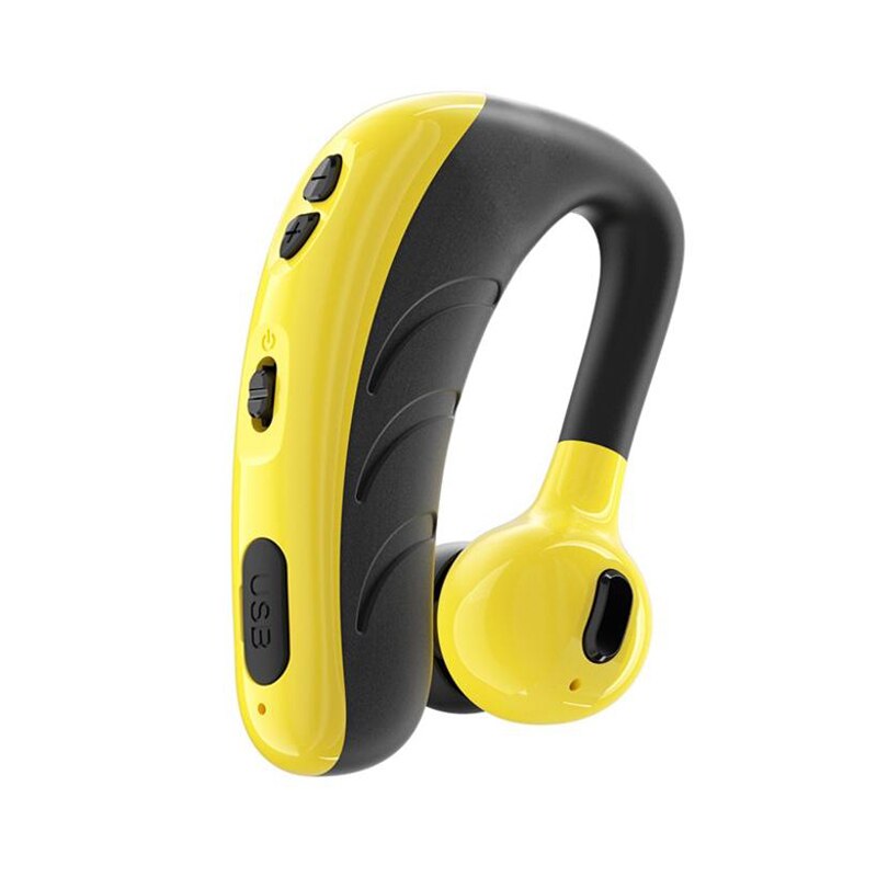 VAORLO-auriculares inalámbricos V10 V9 V8 con Bluetooth, cascos deportivos con gancho para la oreja, modo de reposo largo, con micrófono, manos libres, llamada de conducción en coche: V10 Yellow