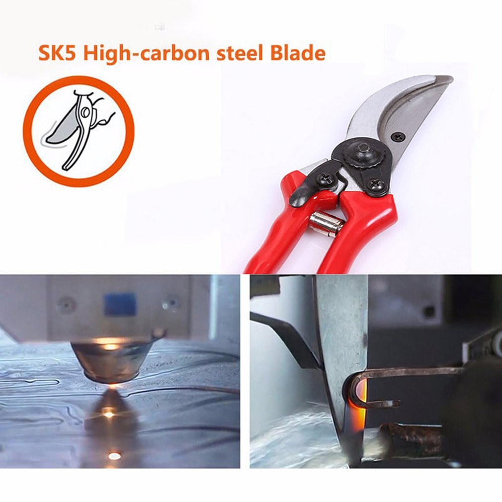 Red Handle Gardening Cutting Braches Fruit Tress Farm Garden Scissors Cutter Picking Fruit Flowers Farming Plant Scissors