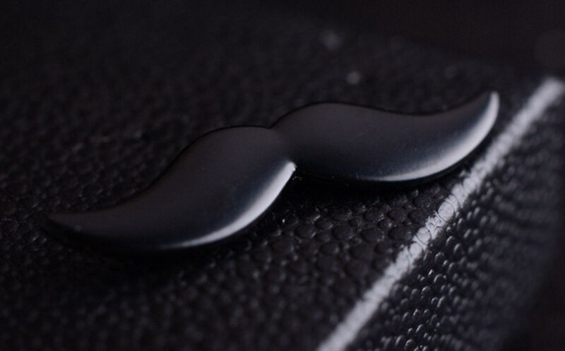Gtglad 1 stuk Snor Vorm Metalen Dasspeld voor Mannen Slanke Skinny Clip voor Banden Wedding kleine: Black