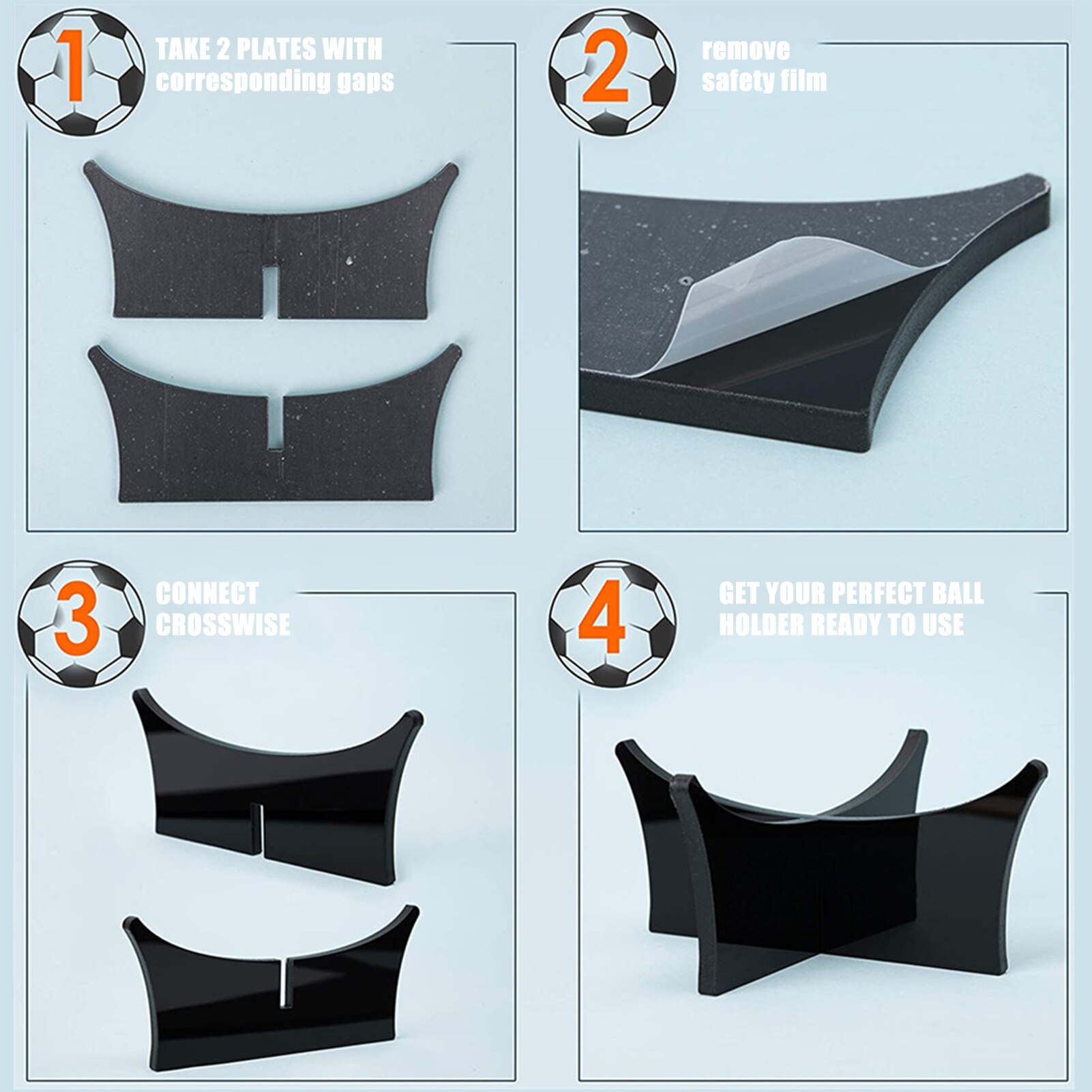 Multi-function Basketball Acrylic Display Stand Bowling Rugby Basketball Soccer Ball Bracket Holder Acrylic Rack Support Base