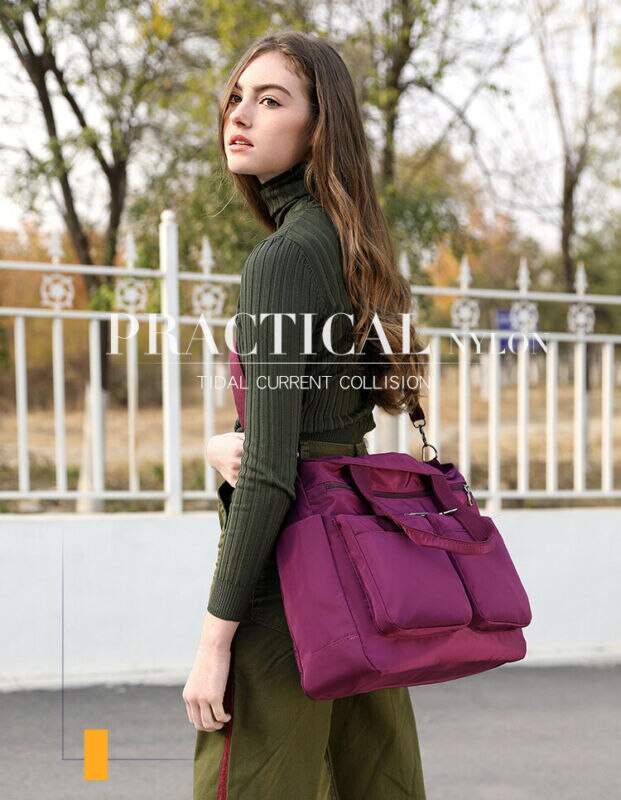 Women Multi-Pocket Travel Storage Bag Laptop Briefcase for Office Teacher Nurse Large Capacity Light Weight