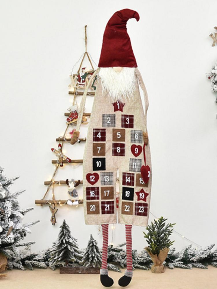 Julekalender vægophæng udsøgt julemandsfilt kalender rudolph nedtællingskalender dekoration til hjemmekontoret