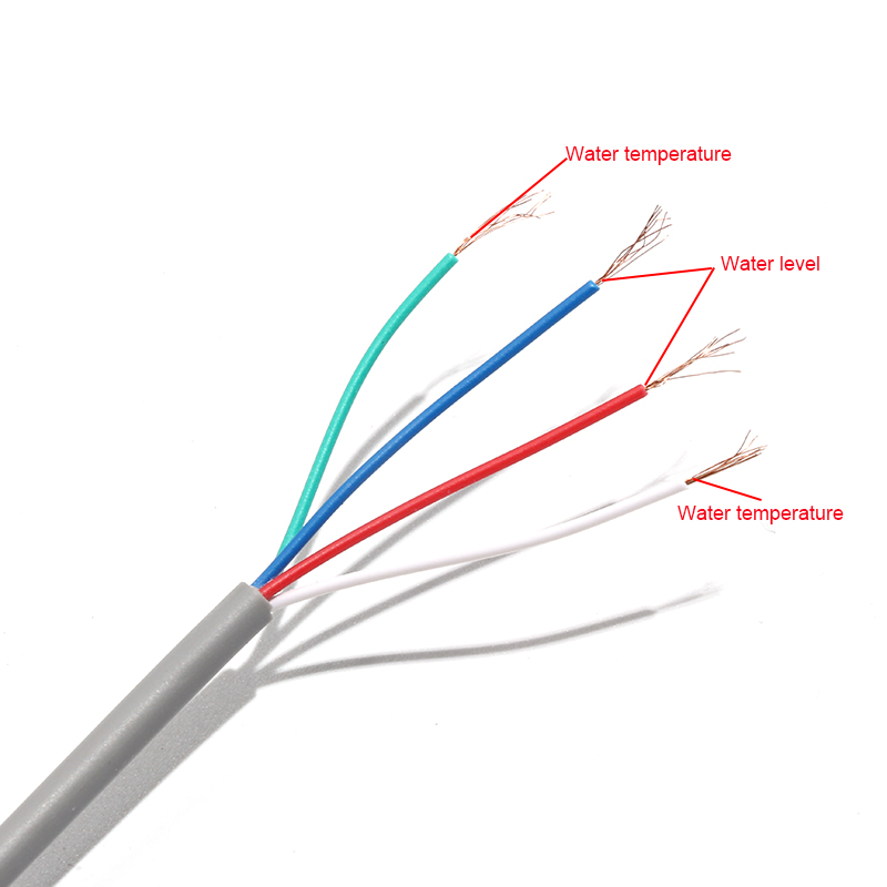 2/4 Cores Water Temperature And Level Sensor Solar Energy Water Heater Controller Parts Side-Mounting Stainless Steel Cable 50cm